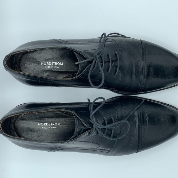 Nordstrom Men's Italian Dress Shoes Cap Toe US 10M - Picture 4 of 7